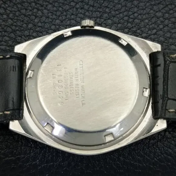 Vintage 1981 Citizen Automatic Mens Silver Watch W/daydate & Gold accents